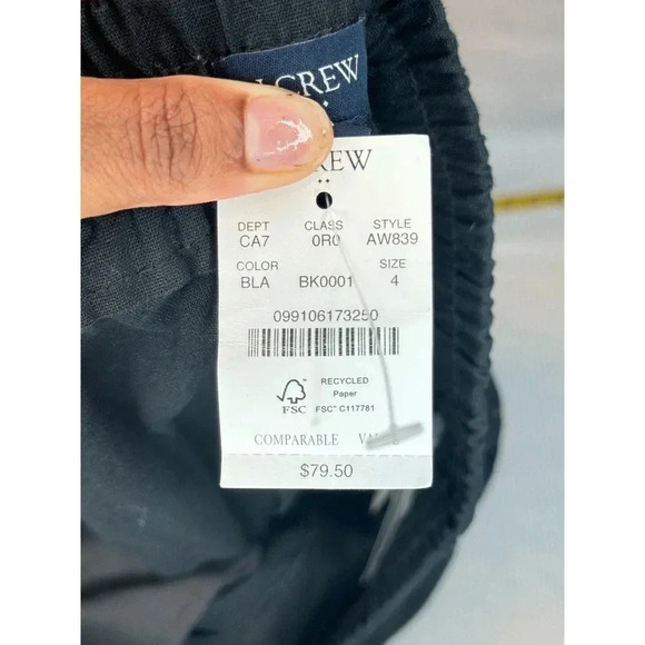 J.Crew Linen Blend Drawstring Pants SIZE 4 - Picture 3 of 5